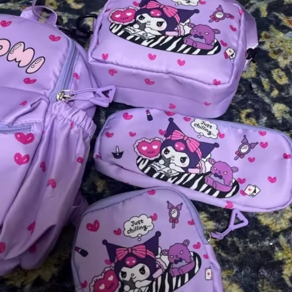 Kuromi Backpack Set - Purple - Picture 5 of 6